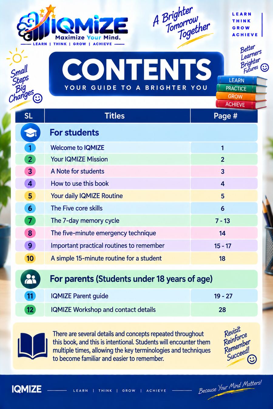 Book page preview: Contents